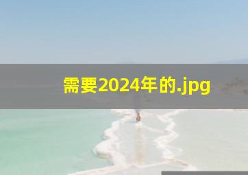 需要2024年的