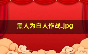 黑人为白人作战