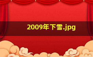 2009年下雪