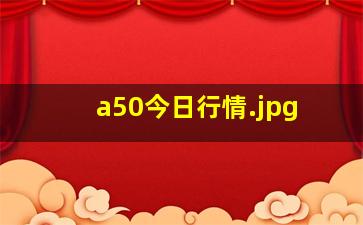 a50今日行情