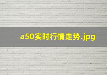 a50实时行情走势