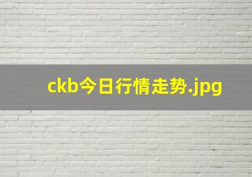 ckb今日行情走势