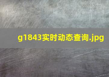 g1843实时动态查询