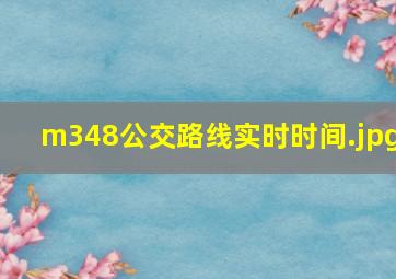 m348公交路线实时时间