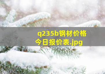 q235b钢材价格今日报价表