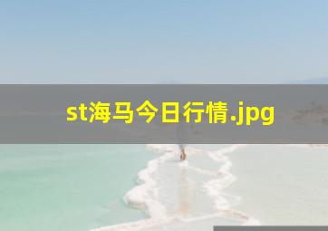 st海马今日行情