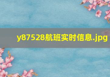 y87528航班实时信息